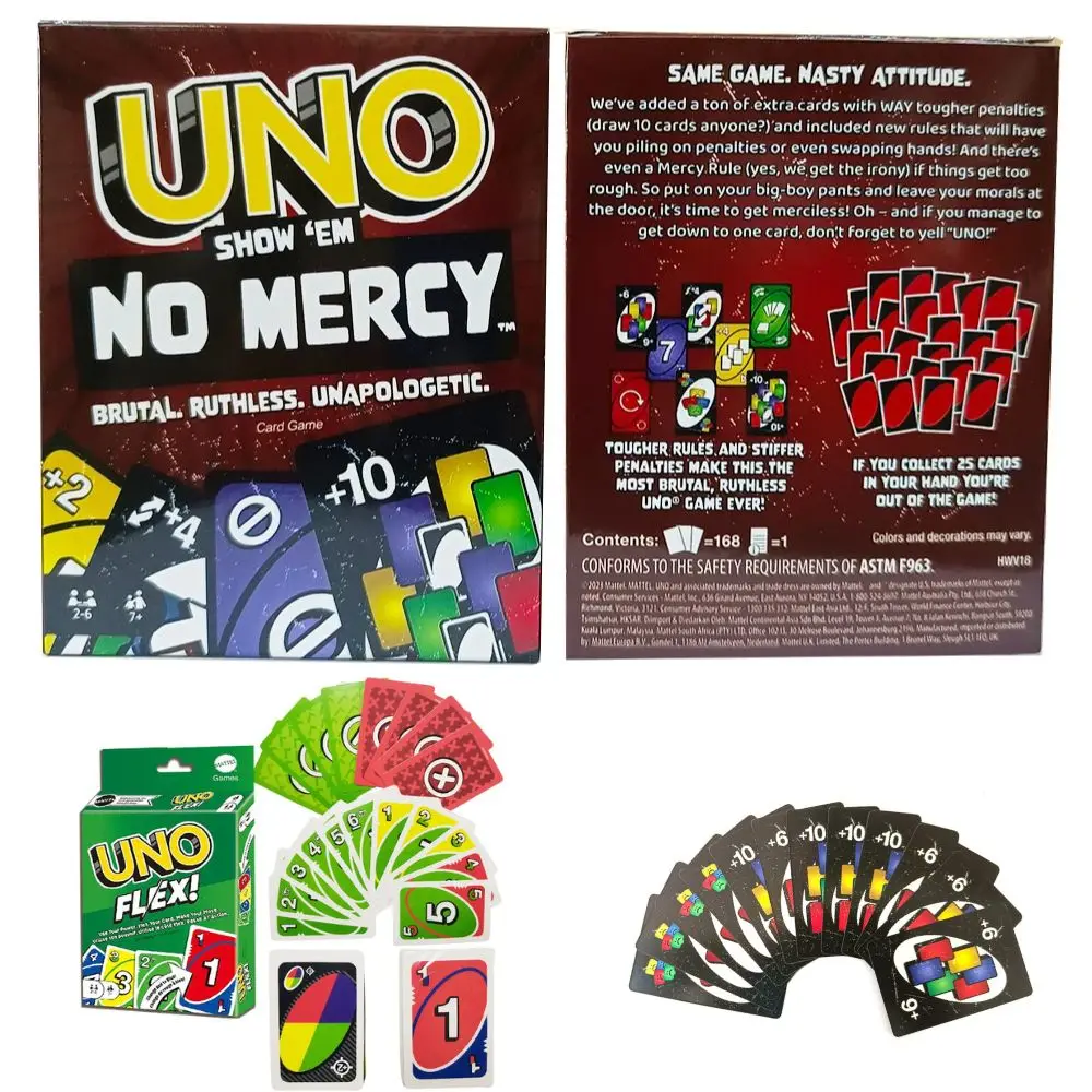 UNO Dragon Ball Z Matching Card Game SHOWEM NO MERCY Multiplayer Family Party Boardgame Funny Friends Entertainment Poker