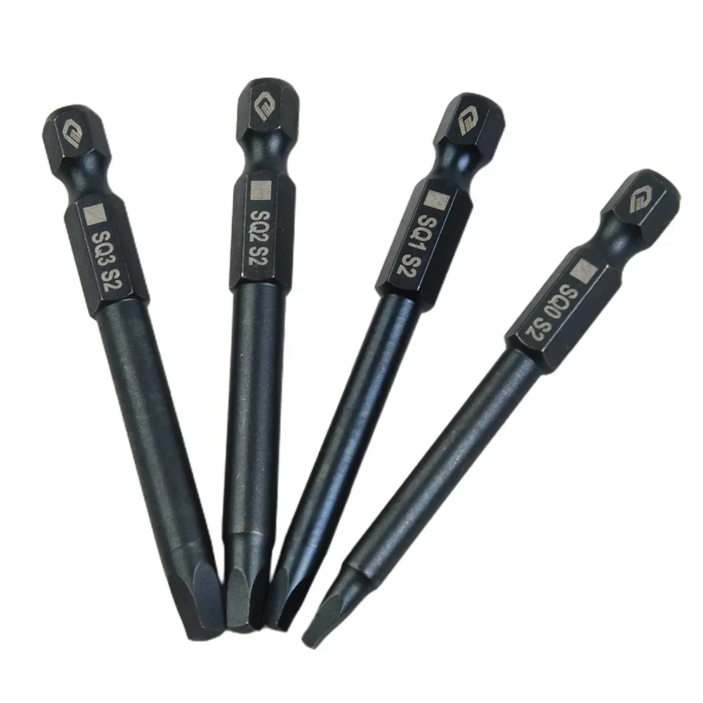 Hand Tools Screwdriver Bits SQ2 SQ3 Square Head Steel Electric Screwdriver Locked Screws SQ0 SQ1 Strong Magnetic