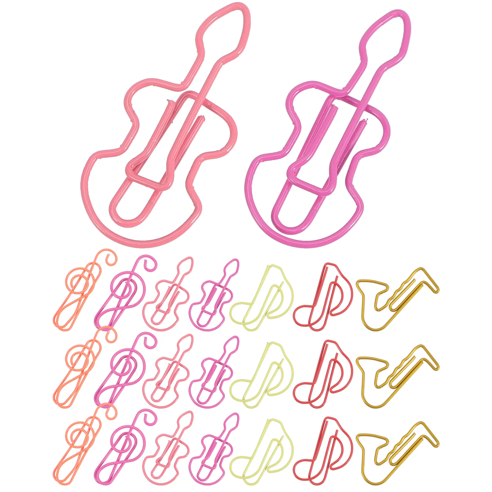 60 Pcs Note Paper Clip Metal Paperclips Large Office Bookmark Folder Document Decorative Child