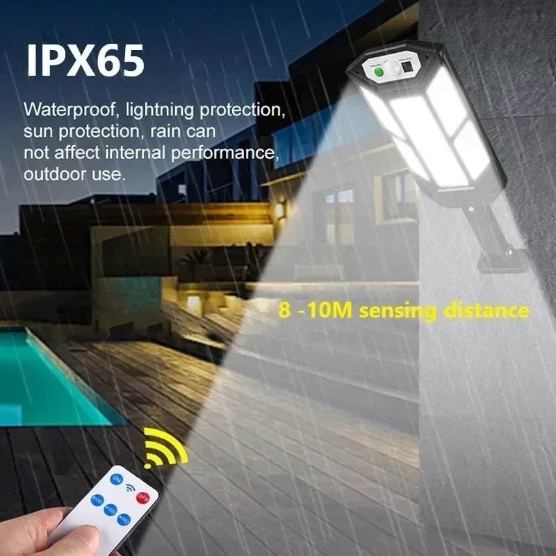 Newest Powerful Solar Lights Outdoor Solar Lamp Of Motion Sensor 4 Mode Waterproof IP65 Solar Garden Light Street Yard Lantern image 6
