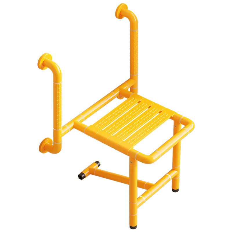 

Double armrest bathroom folding stool widened elderly bath stool wall-mounted bath chair safe non-slip senior-friendly transfor