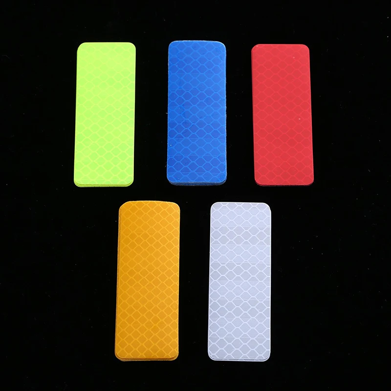 

10Pcs Car Bumper Reflective Stickers Waterproof Warning Strip Tape Secure Reflective Sticker Decals Colorful Auto Styling Decal