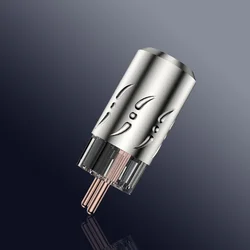 HI-End Viborg Transparent Aluminium Alloy VE512 VF512 Pure Copper EU Plug Schuko Power IEC Female Connectors