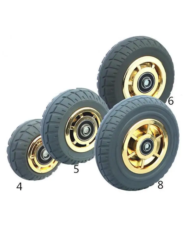 1 Pc 4 pollici Caster Heavy Duty Mute Wheel Phnom Penh Beacon Fire Rubber Single Flat Driver push