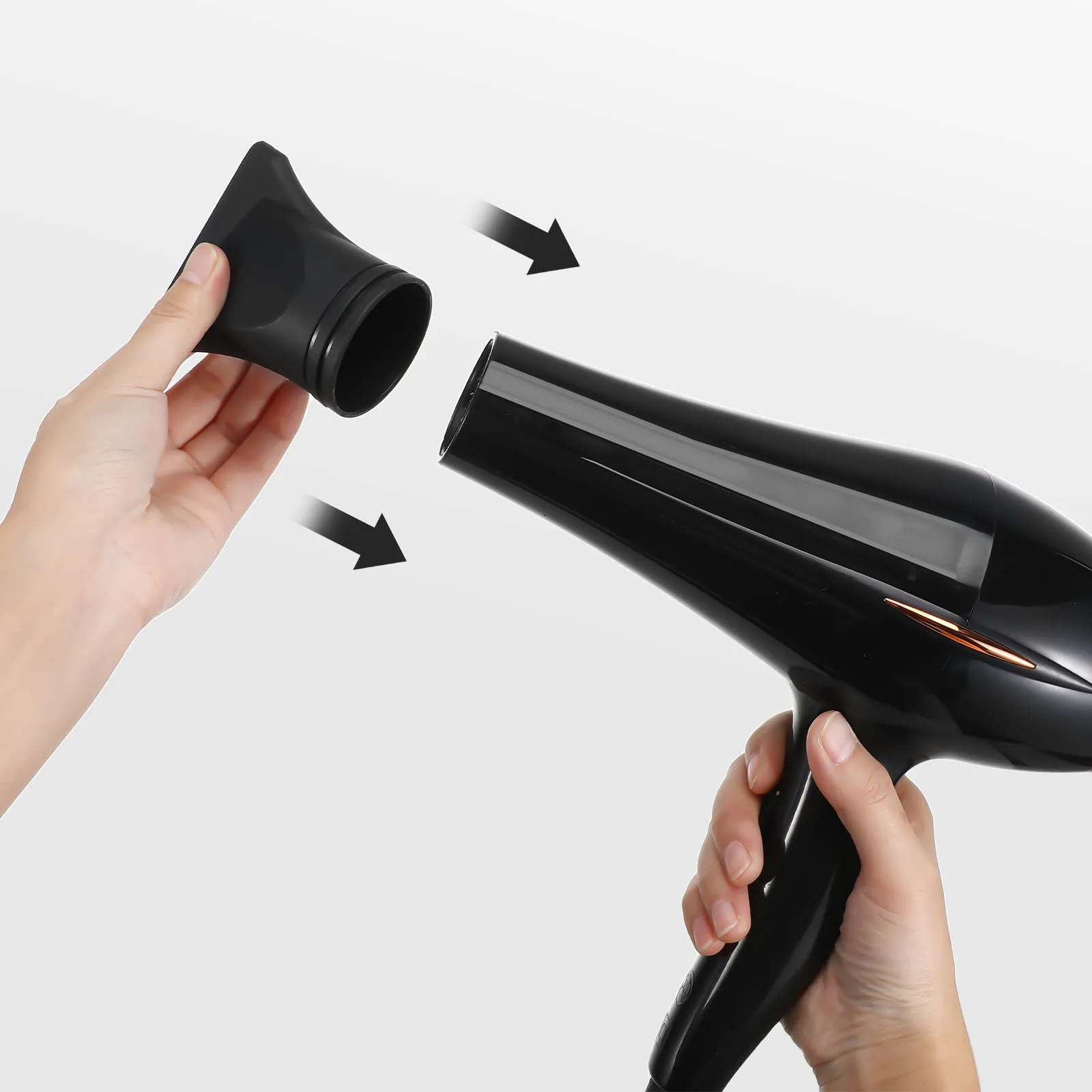 2Pcs Hair Dryer Diffuser Nozzle Diffusers Blow Replacement Hairdryer Attachment Flat End Nozzle Travel Hairdressing Styling Tool