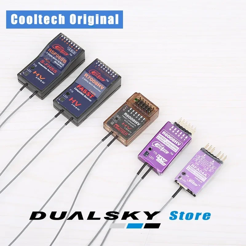 

Cooltech Cooltec R6008HV R7008-HV 2.4G 4Ch 6Ch 8Ch with Metal Shell Part Compatible with FUTABA FASST FHSS T8FG 14SG 18SZ
