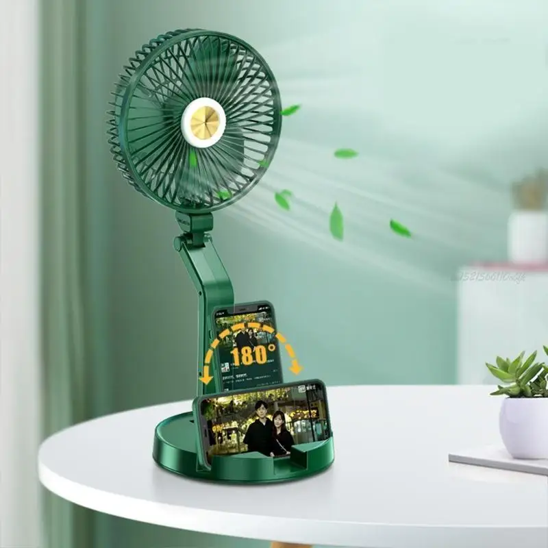 27RB Faltbare Tischfan Telefonhalter Kühlung Fan Sommergeschenk für Familienfreunde