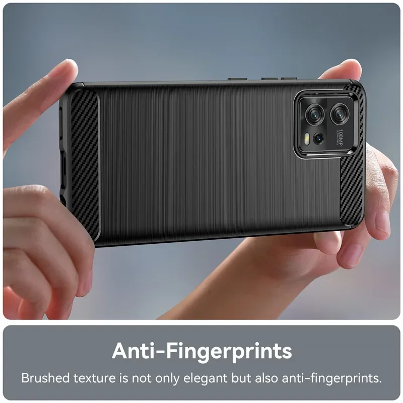 For Motorola Moto G22 G32 G42 G52 G62 G72 G82 Case Silicone Bumper Carbon Fiber TPU Slim Cover For Moto E22 E22i E22S E32 E32S
