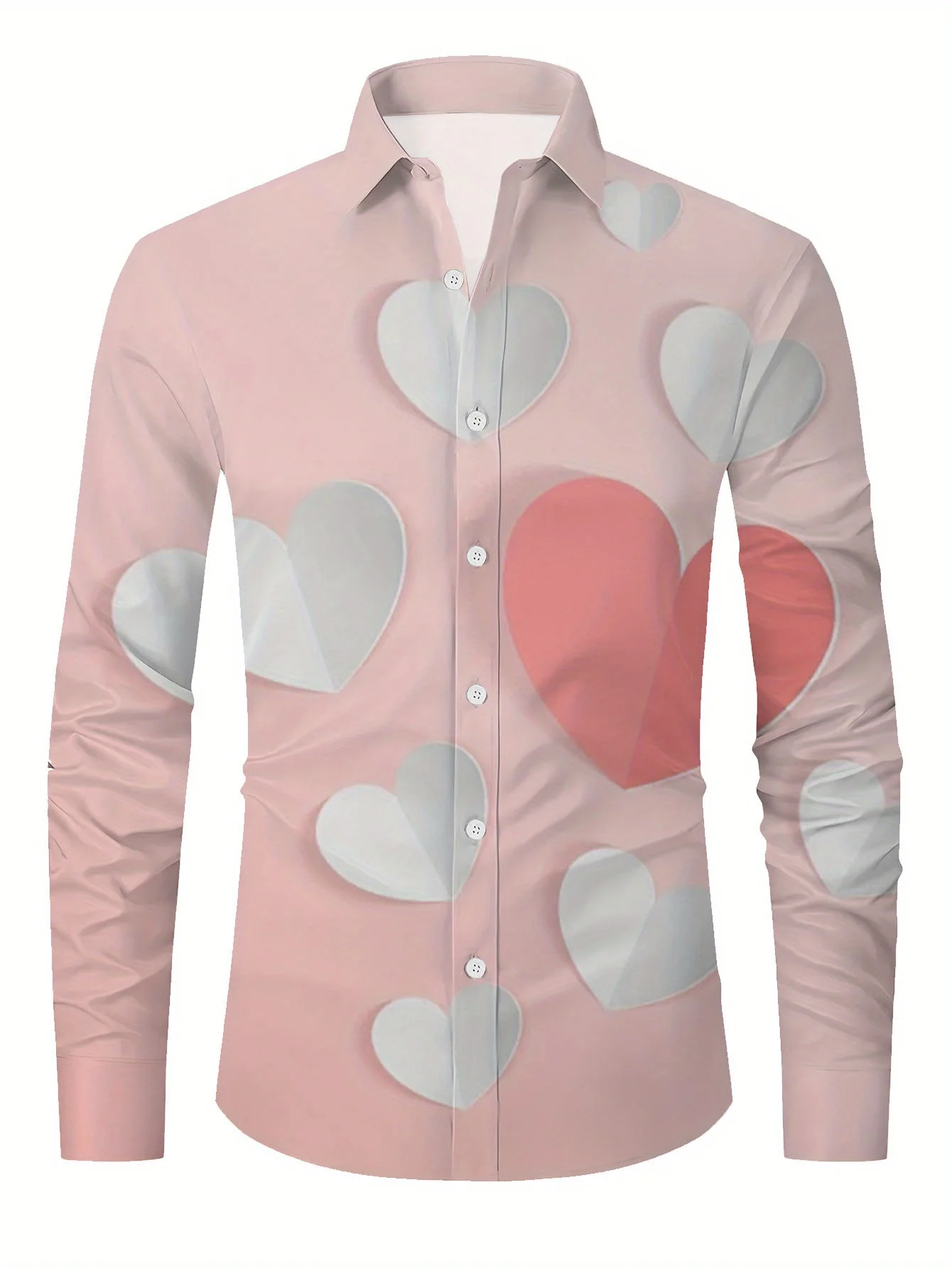 

2025 Love Anniversary Couple Outfit Valentine's Day Casual Travel Long Sleeve Lapel Shirt