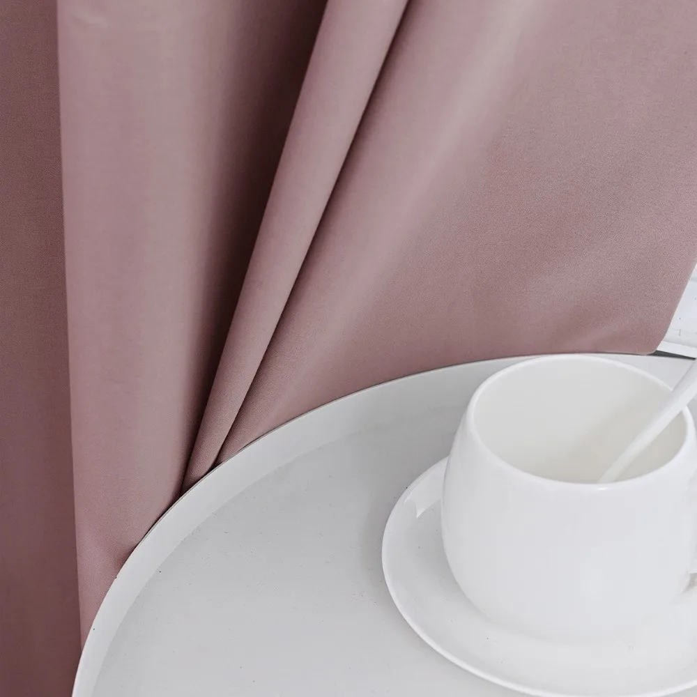 Sunshade Blackout Curtain Coated Lining Washable Window Curtain with Rod Pocket Easy To Stall Curtains for Bedroom Bedroom