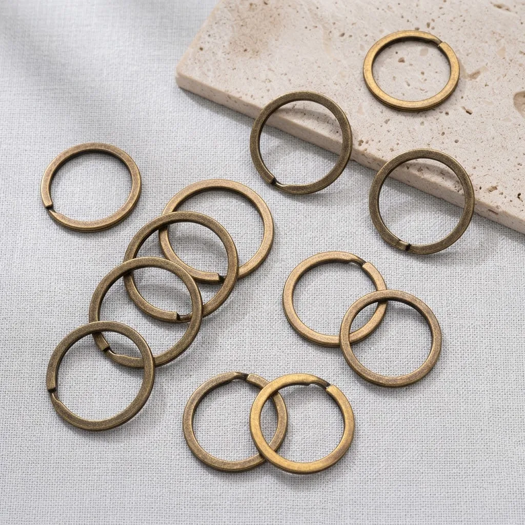 20Pcs/Lot 25 28 30mm Round Keychain Clasps Findings Key Chain Split Ring Key Rings For DIY Jewelry Making Supplies Accessories