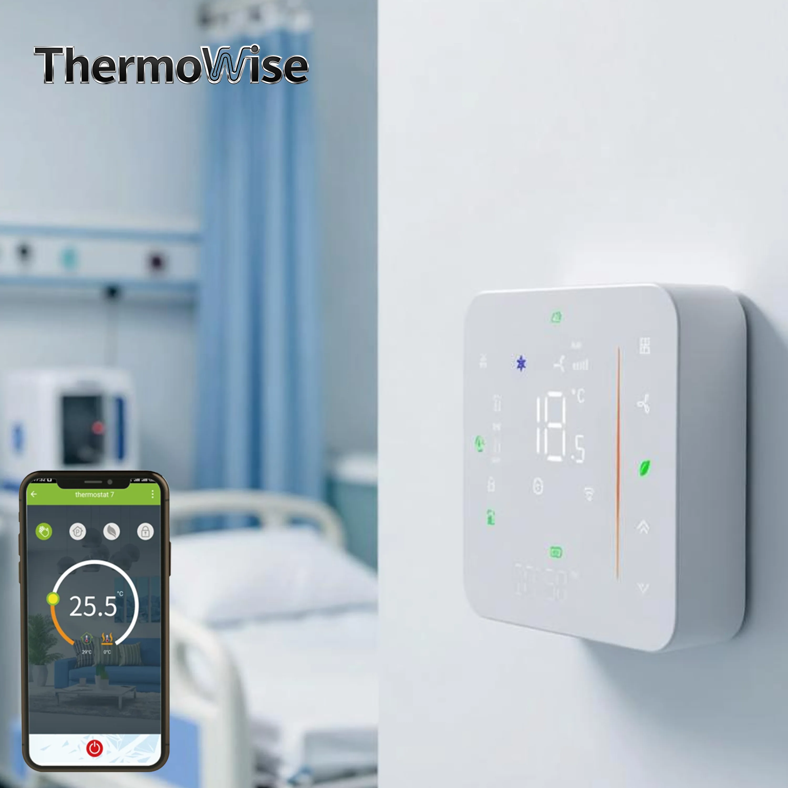 WIFI MODBUS Control Cooling Heating Thermostat for 24V 220V Fan 4P Valve EC 0-10V/AC Regulation Home Environment Temperature