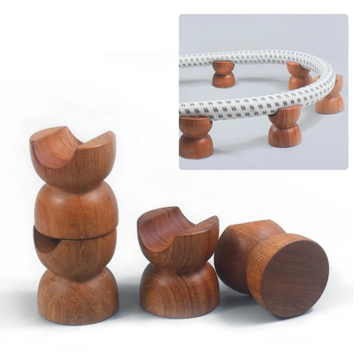 QA88X 8 قطعة HiFi الصوت الخشب عزل الصوت سلك قوس خط دعم كابل مكبر الصوت حامل كابل الصوت امتصاص وسادة للقدم