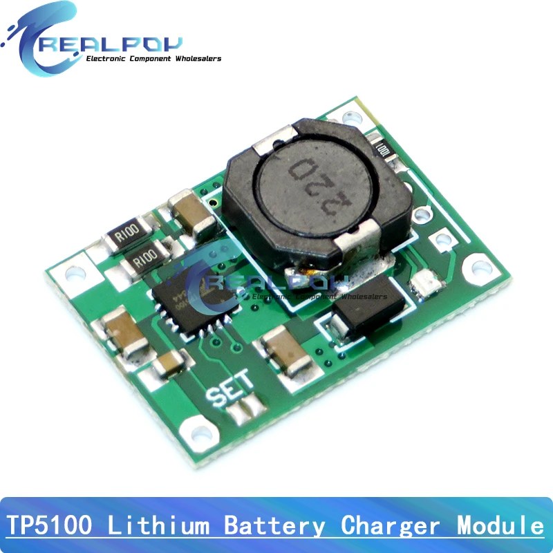 TP5100 charging management power supply module board TP5000 1A 2A compatible with 4.2V 8.4V single and double lithium batteries