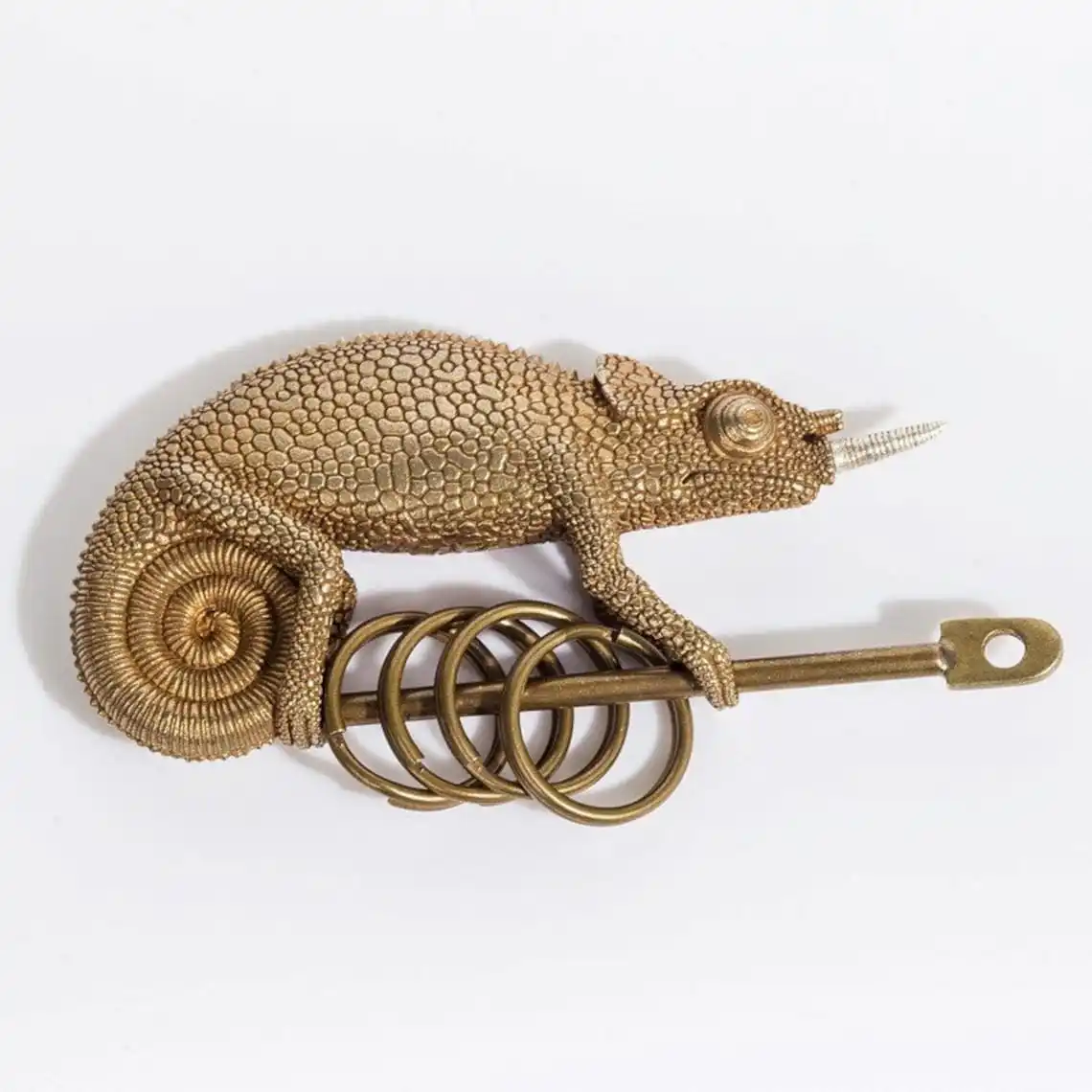 Creative Pure Brass Jackson\'s Chameleon Personalized Keychain Punker biker key chain