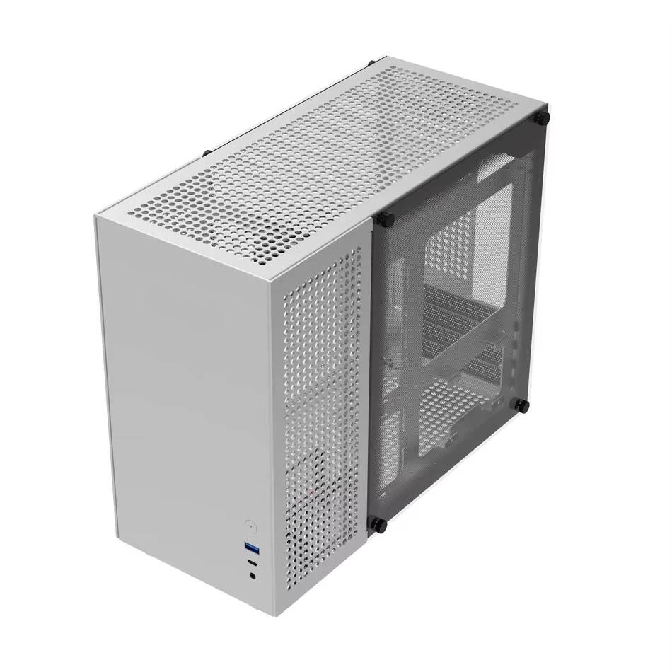 Micro ATX Aluminum Computer Case Model C4, Gaming Chassis, Support Multiple Power Supply & 360mm Water Cooler for DIY Desktop PC