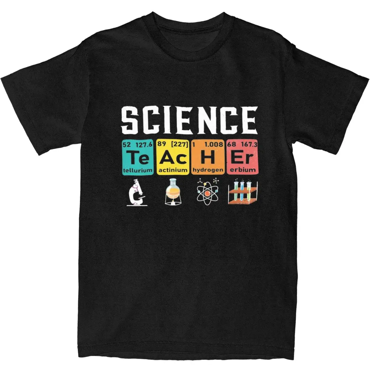 Science Teacher Elements T-Shirt Men Funny Science Chemistry Physics T Shirts Summer Harajuku Tee Shirt Design Oversized Tops