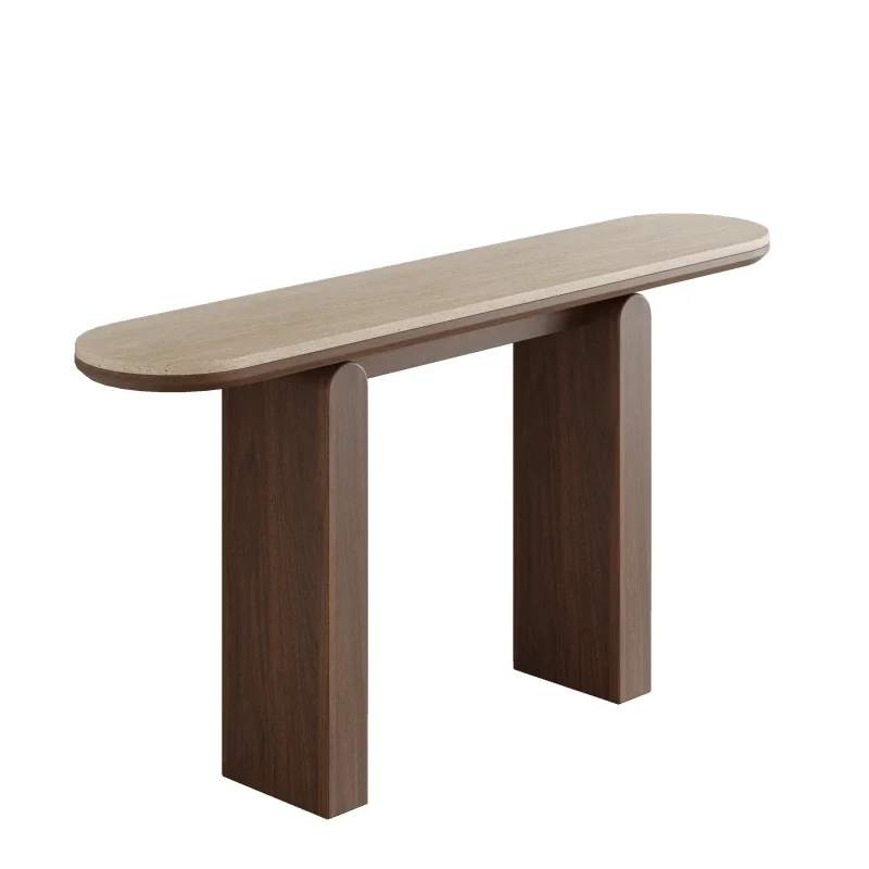 Premium entry entrance table Italian minimalist antique style living room corridor rock slab entrance platform new model