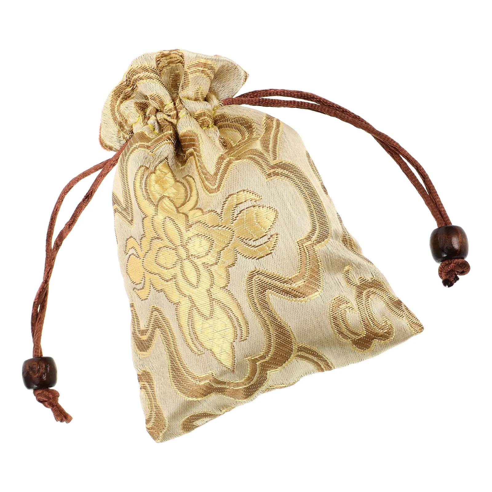 

Шелковый вышитый мешочек на шнурке для хранения поющих чаш, украшений, органайзер, маленький портативный аксессуар для медитации