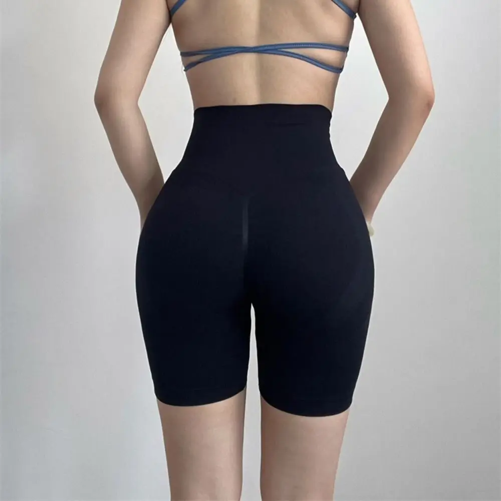 Breathable Fabric Seamless Yoga Pants Lift Butt Design Mid-length Pant High Waist Tights Peach Hip High Elasticity