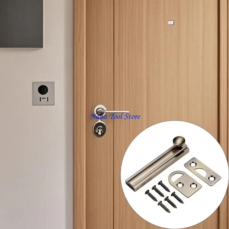 

31GJ Barn Slide Latches Door Bolt Lock Replacement Door Security Locks With Screw Metal Bathroom Home Security Hardware