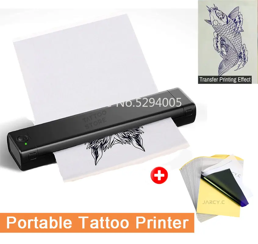 

M08F Thermal Tattoo Printer Tattoo Stencil Machine Printer with 5 Transfer Paper Wireless Mini Bluetooth Mobile Travel Printer