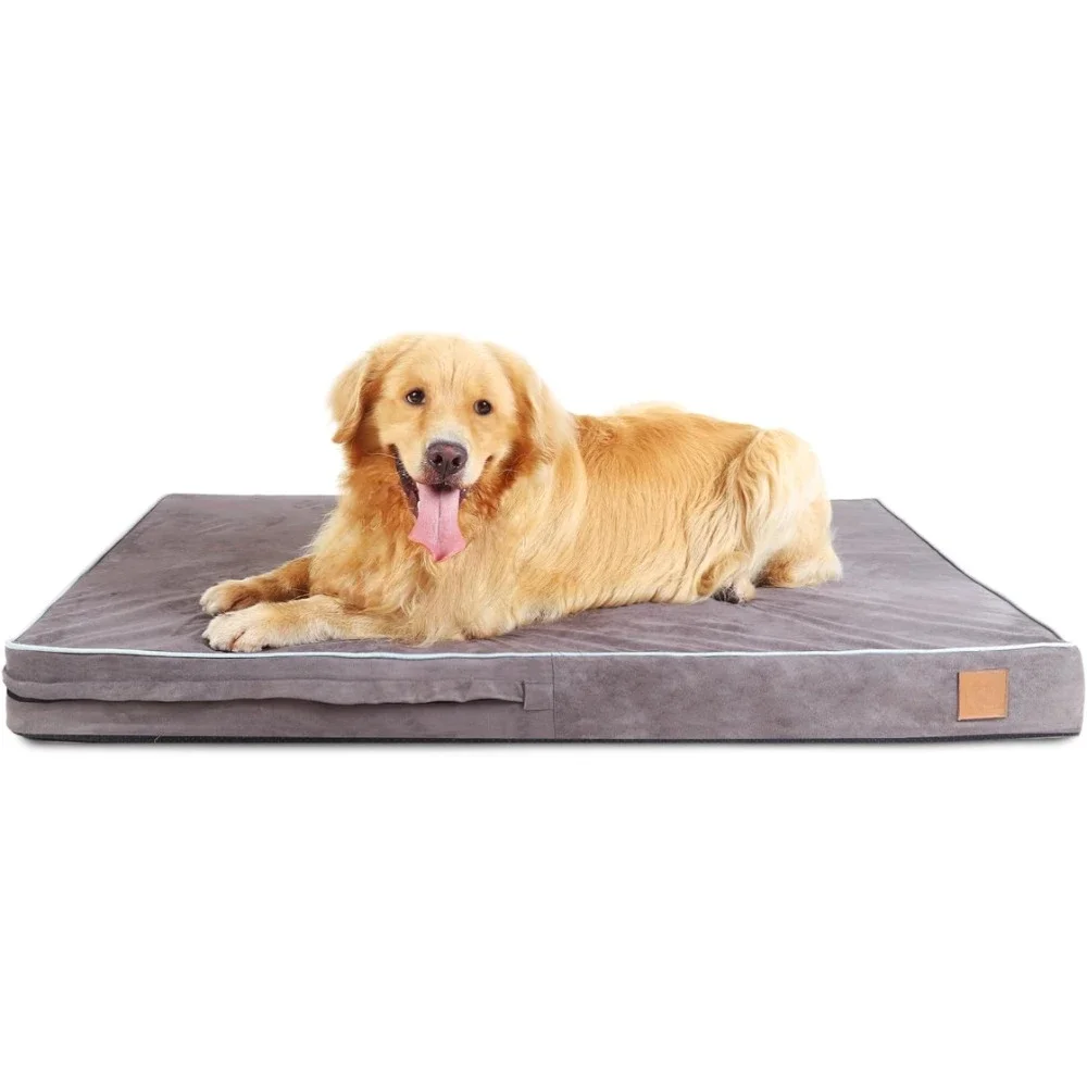 

Memory Foam Pet (54" X 36" X 4" Dog Blanket Slate Gray)/dog Bed Kennel Bed for Cats Plush Beds Cushion Supplies Home