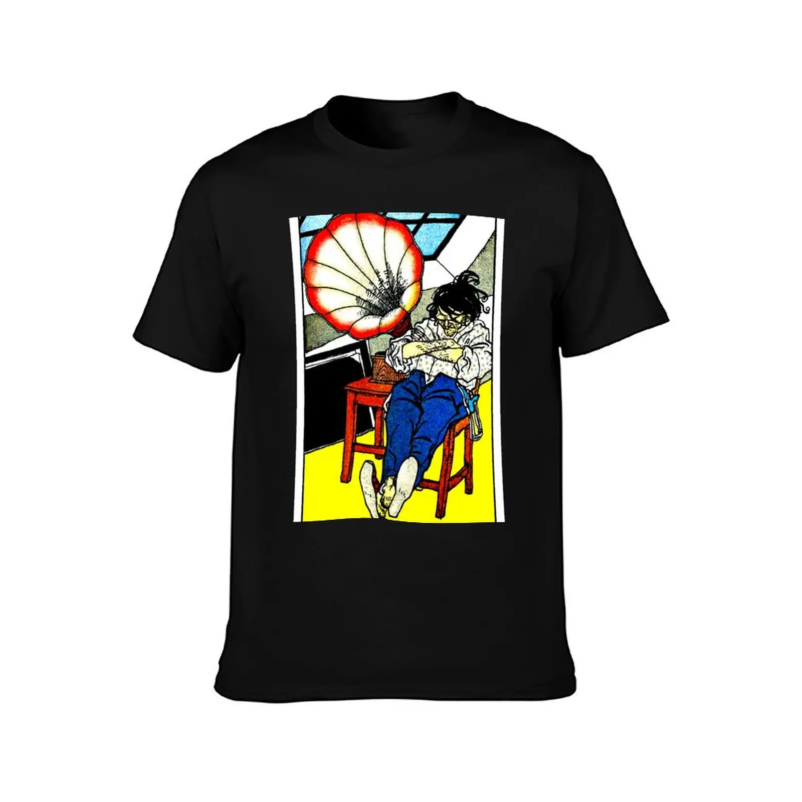 A Beethoven Enthusiast by Moriz Jung T-Shirt Summer Casual Cotton Tee Oversized Streetwear Tops Vintage Graphic Print
