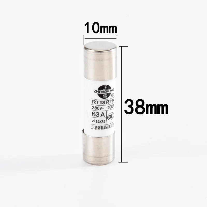 20Pcs fuse 10mm*38mm RT18 RT14 AC380V 1A 2A 3A 4A 5A 6A 8A 10A 12A 16A 20A 25A 32A
