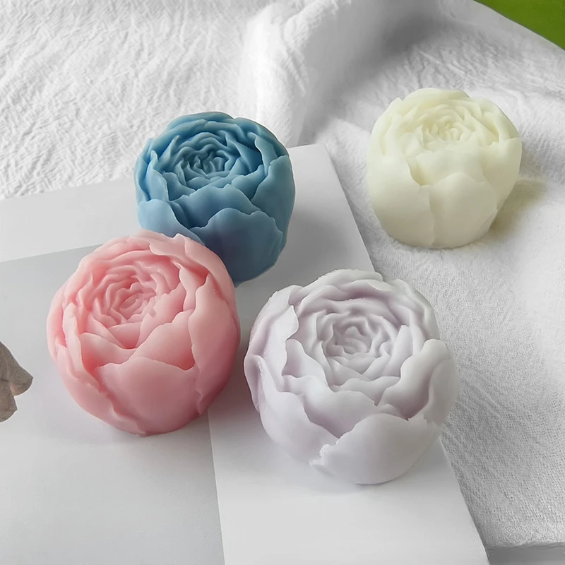 Austin Flower Silicone Candle Molds 3D Mini Rose Flower Fragrance Gypsum Resin Soap Making DIY Chocolate Ice Cake Baking Mold