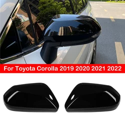 For Toyota Corolla 2019 2020 2021 2022 Car Rearview Side Mirror Cover Wing Cap Exterior Door Rear View Case Trim Carbon Fiber