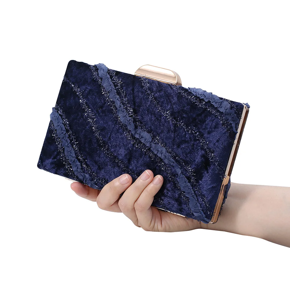 

New Velvet Embroidered Dinner Bag Elegantly Lady Party Handbags Retro Crossbody Clutch Bag Gift for Mother's Day Drop-Shipping