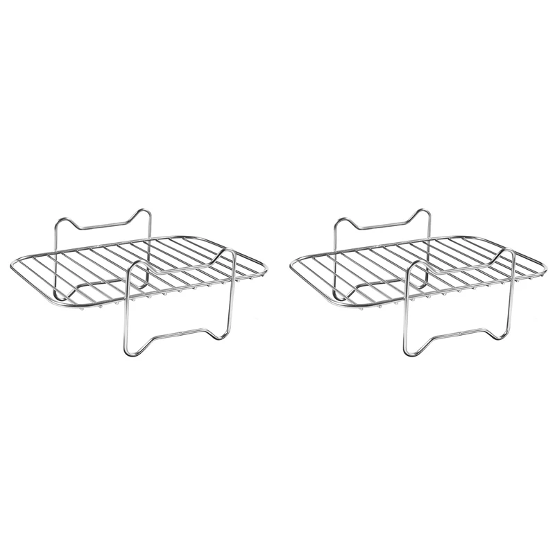 

2X Air Fryer Rack For Double Basket Air Fryers, Dehydrator Rack For Ninja Foodi DZ201 DZ401 Air Fryer Accessories