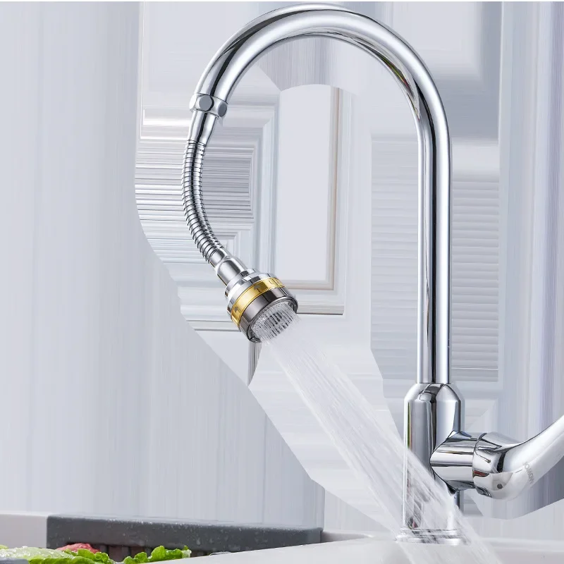 360 Degree Faucet Extender  Rotation Head Water Saver Kitchen Sink Flexible Tap Spray Head Home Extended Spray Filter