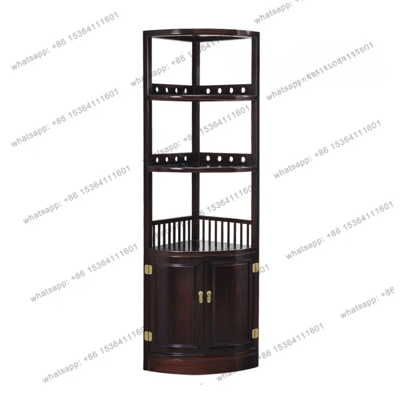 Mahogany corner cabinet Chinese style living room corner solid wood dining room wine cabinet storage designer