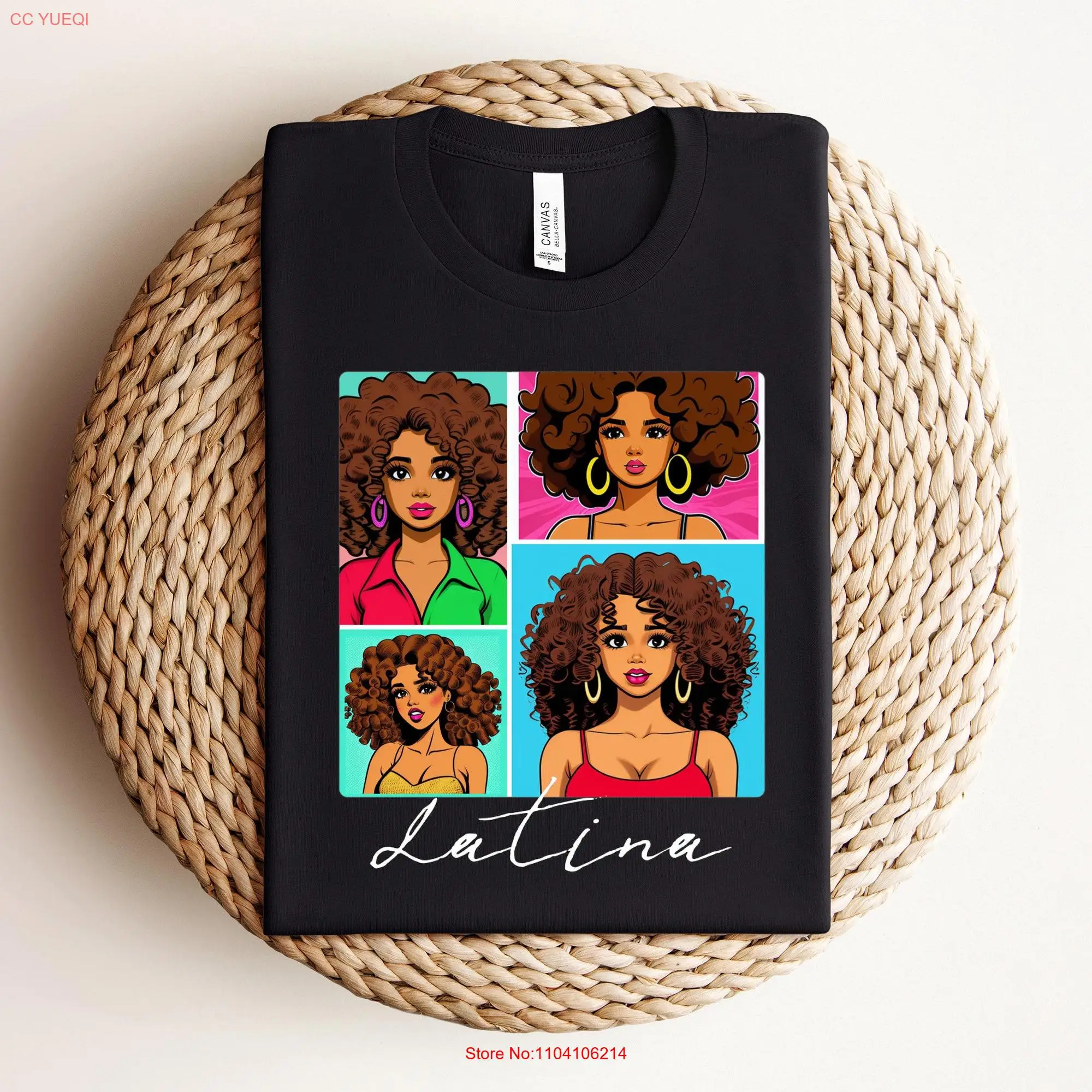 Latina dolls ethnic doll T Shirt urban Ebony designs long or short sleeves