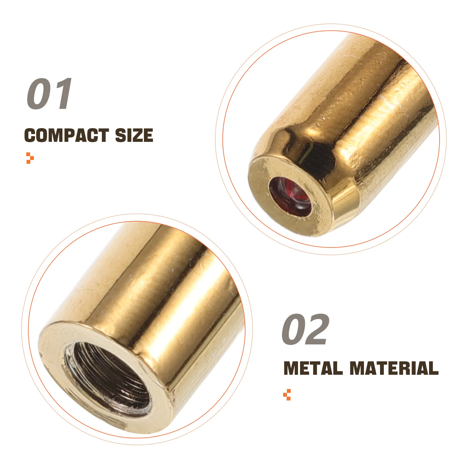 2pcs Metal Dowsing Rod Parts End Caps Front Back Covers For Divining Tools Feng Shui Layout House Selection Office Arrangement