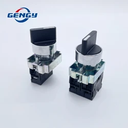 1/5/10 pcs 22mm XB2-BD21 XB2-BD33 Select Switch 1NO/2NO 10A/600V 2/3 Position Self-locking Knob Switch Rotary Switch