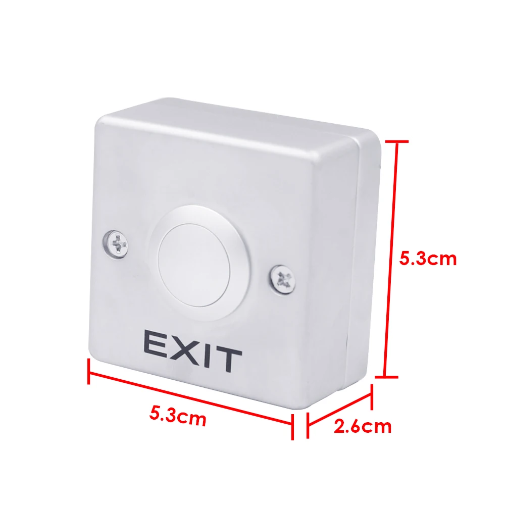 Zinc Alloy Door Exit Button Exit Switch NO/NC/COM Door Access Control System Push Button Exit Door Release Electric Lock opener