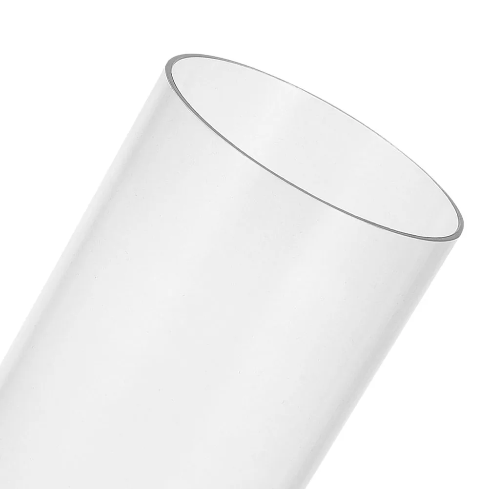 

4pcs Transparent Cylindrical Plastic Vase for Flowers Home Decor Dining Table Bookshelf Pet Bouquet Modern Elegant Design