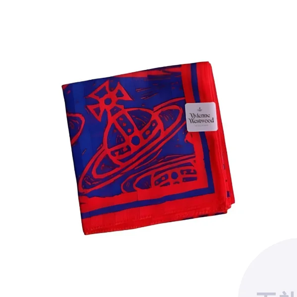 Vivienne Westwood Scarves Unisex Blue Red VVE-25-005