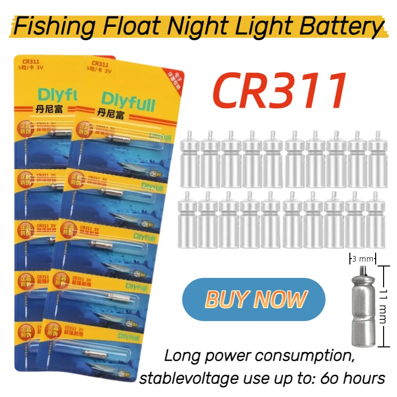 

5-50PCS CR311 Batteries for Luminous Fishing Float Night Fishing Electronic Floats Accessories 1.5V LR311 SR311 Watch Battery