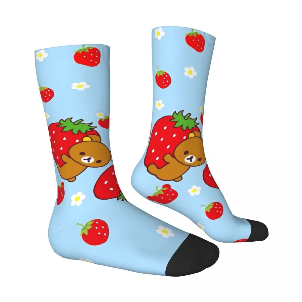 Strawberry Socks New 3D Print Funny Harajuku Unisex Middle Tube Socks