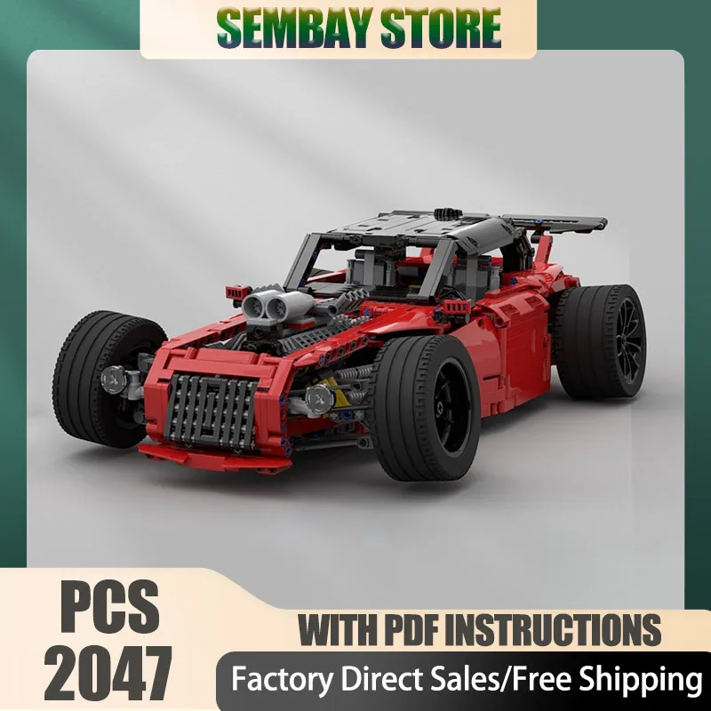 Champion Speed Cars Moc Bausteine Modulare Hot Rod Pneumatische Federung Modell Technologie Blöcke DIY Spielzeug Bau Geschenke