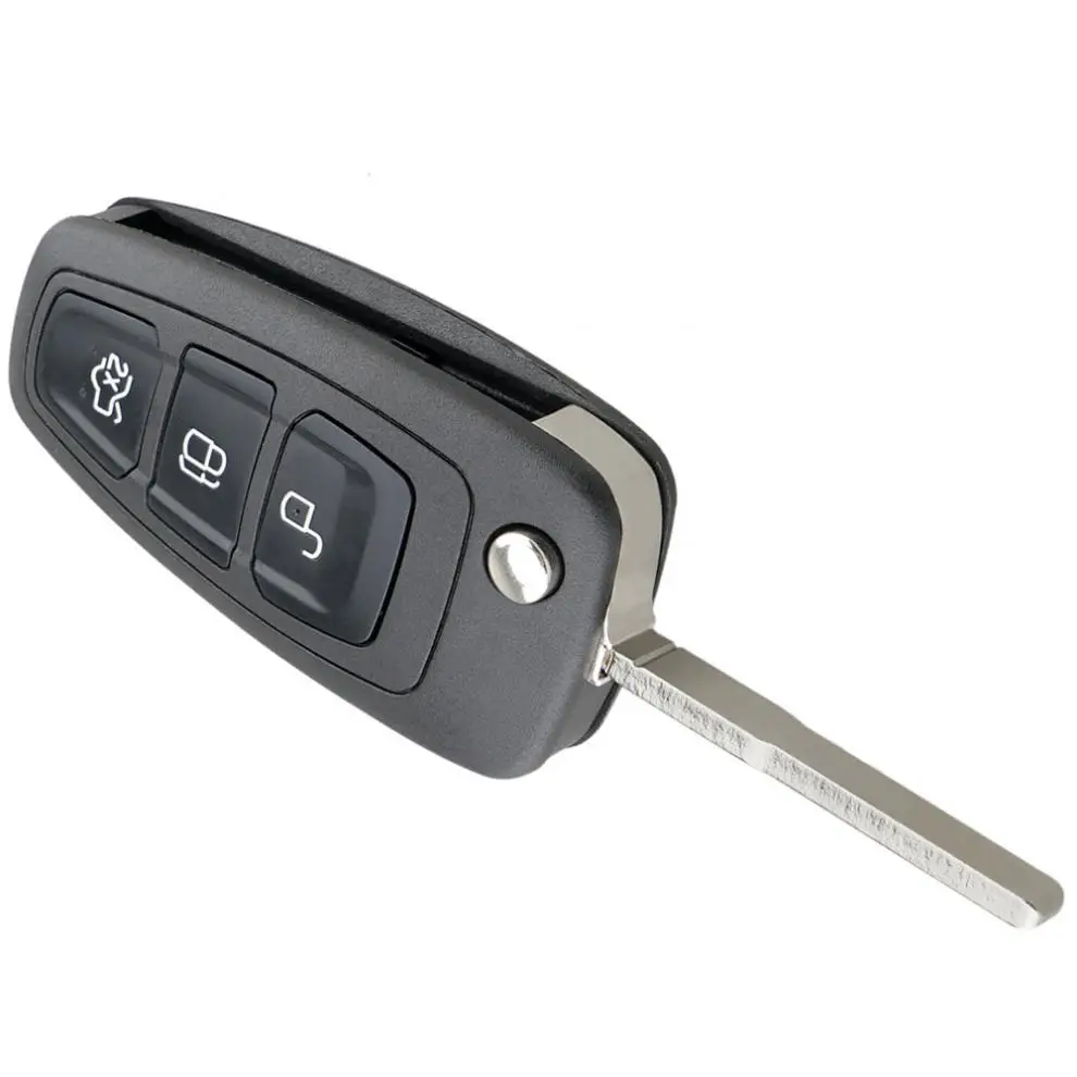 Custodia portachiavi per chiave remota per auto a 3 pulsanti 433 MHz adatta per Ford Mondeo 2010-2018 FocusGrand S-MaxTransit Connect 5WK49986 ID83 Chip