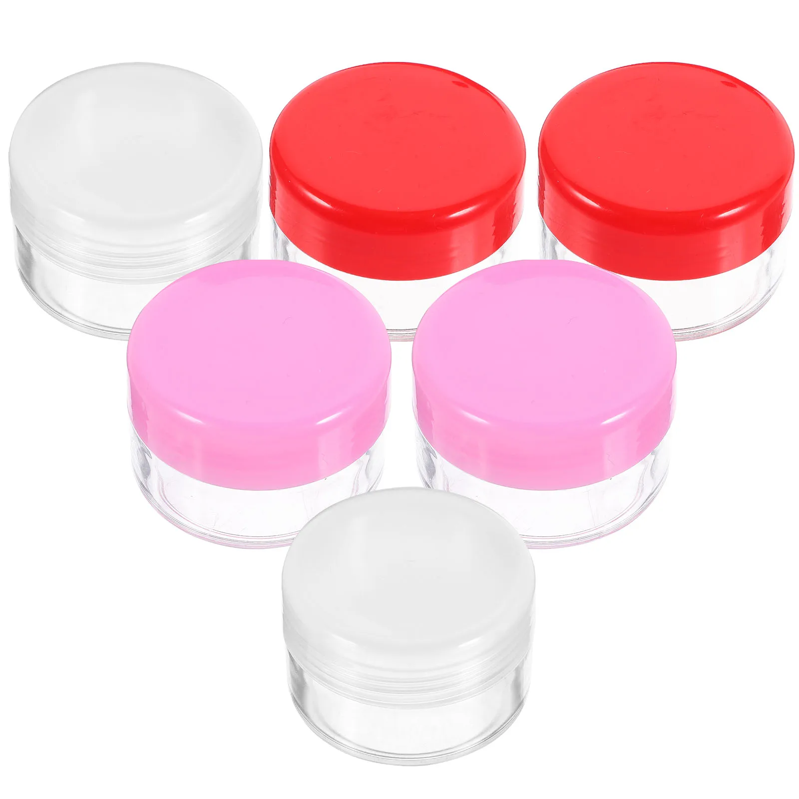 

6pcs 20g 20ml Bottles Jars Red Pink Travel Refillable Empty Cream Lotion Storage Containers Laboratory