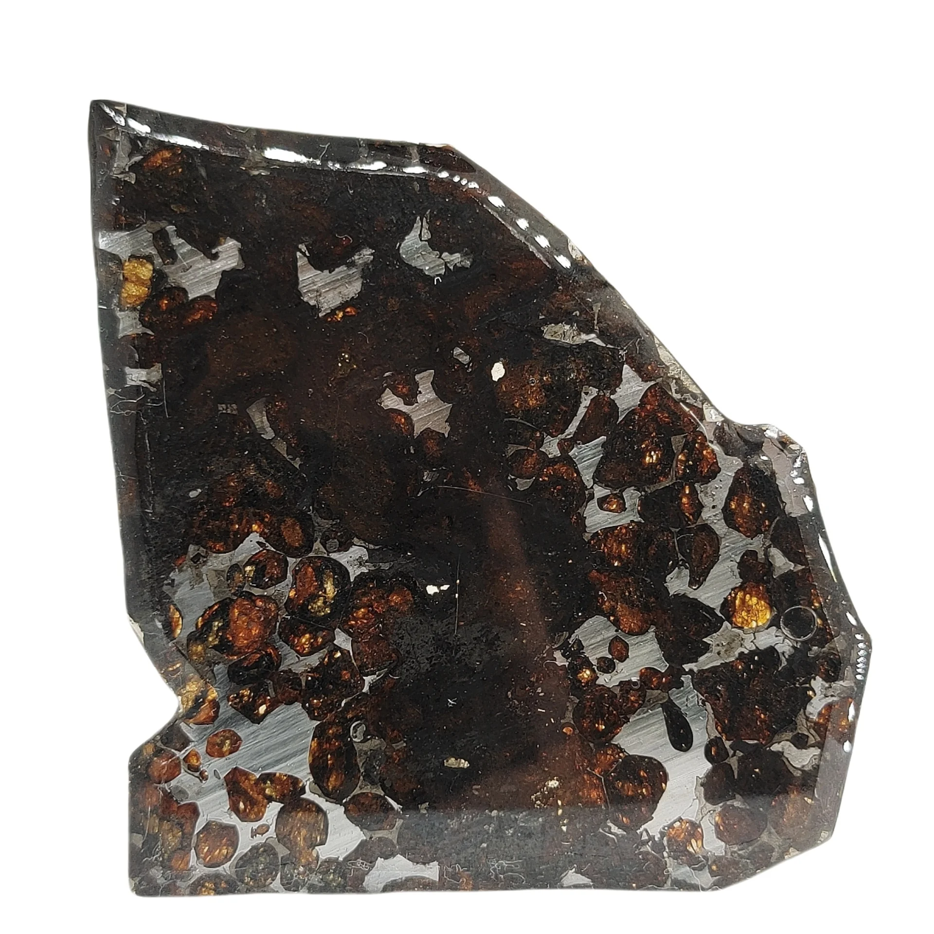 

41.9g Sericho Pallastie Meteorite Olivine Slice Meteorite Natural meteorite material Specimen Collection - from Kenya - TA514