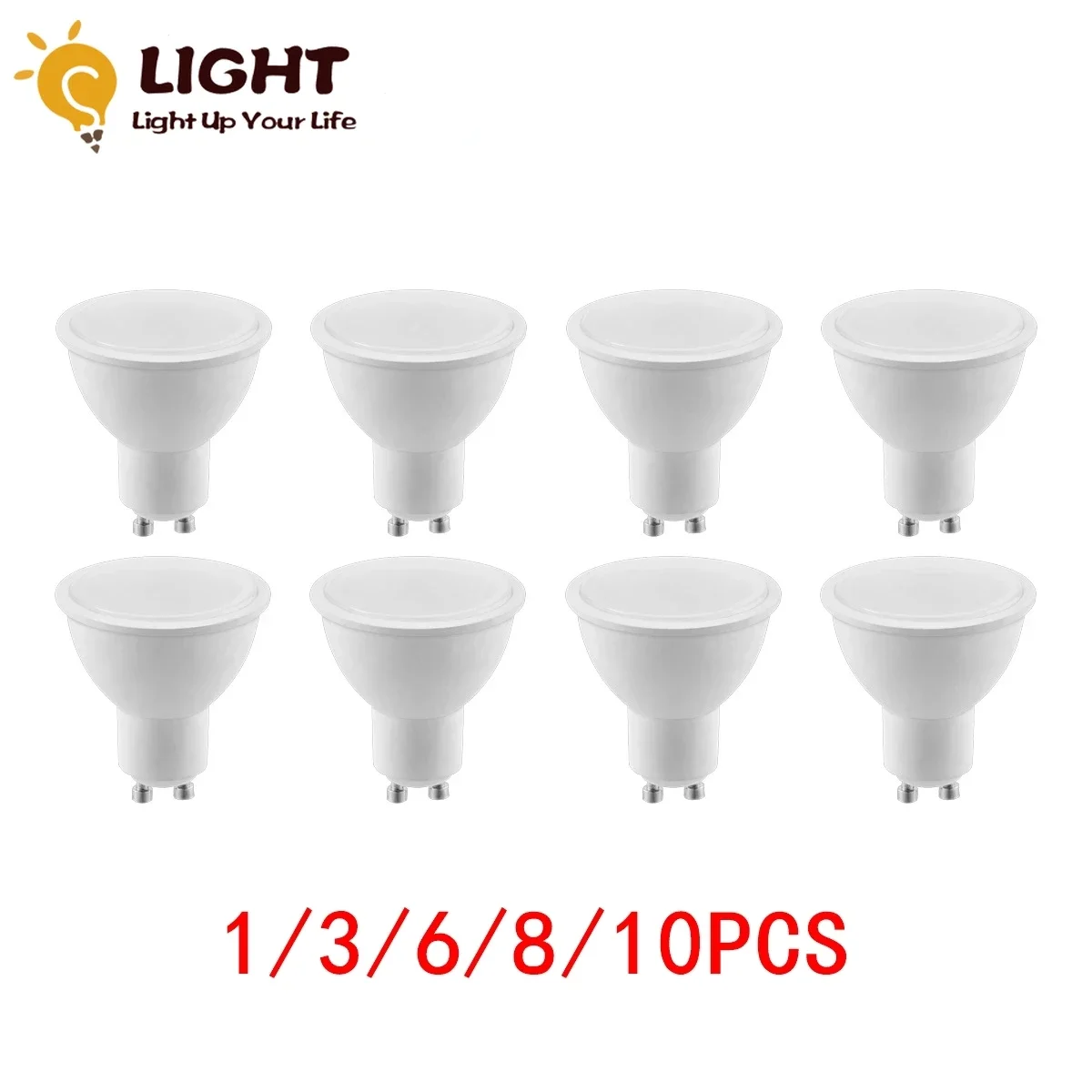 

1-10PCS LED Spotlight GU10 Warm Cold Day light AC220V 3W 5W 6W 7W 8W 120° LED Light Lamp For Home Decoration ce EMC LVD ROHS