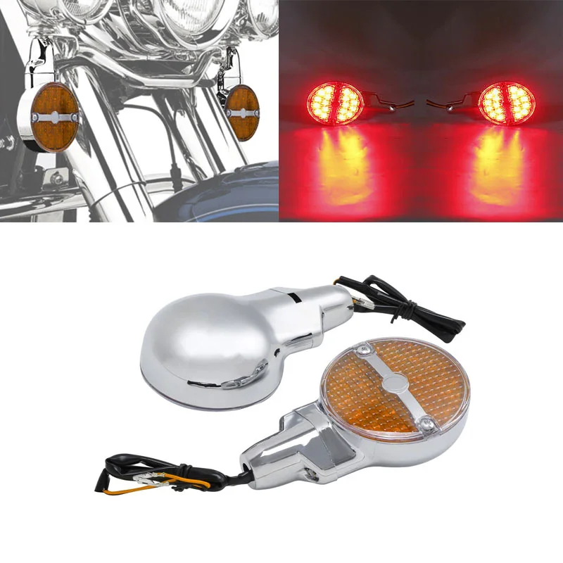 Big Glide Street Soft Tail Modification Equipped with LED Front and Rear Turn Signal Lights