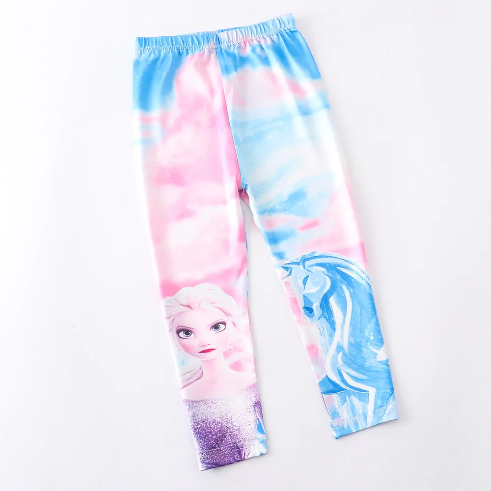 Primavera estate ragazza Elsa Ana Olaf Legging pantaloni bambina taglia 90-140 pantaloni ragazza per 2-8 anni adorabili bambini Cartoon Legging